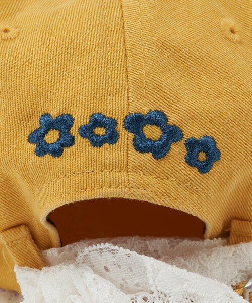 HELLO.SANFRANCISCO(ハローサンフランシスコ)の「【HELLO.SANFRANCISCO/ハローサンフランシスコ】レースリボン刺繡ロゴカラーキャップ(キャップ・レディース・ピンク/イエロー/ネイビー/グリーン・FREE)」の9枚目の写真