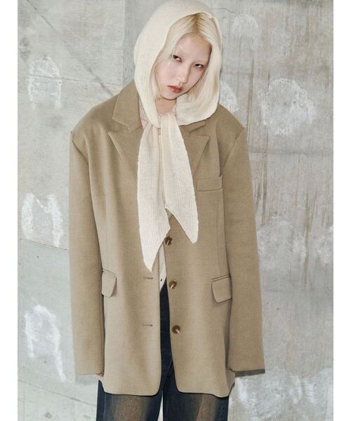 エモテ−タ1103MSAジャンク セール】【VEQUM】BOX WIDE JACKET（テーラードジャケット
