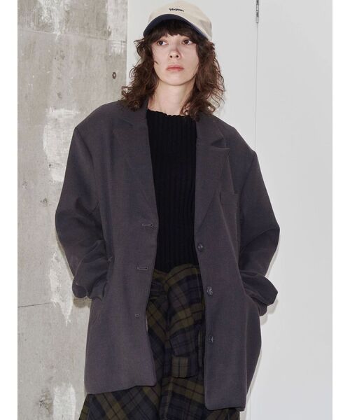 EMODA（エモダ）の「【VEQUM】BOX WIDE JACKET（テーラードジャケット・レディース・カーキ/グレー/ベージュ・FREE）」の11枚目の写真