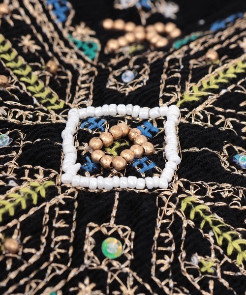 チチカカ（チチカカ）の「Rico フェズ刺繍巾着ショルダートートバッグ（トートバッグ・レディース・オフホワイト/ブラック・FREE）」の13枚目の写真