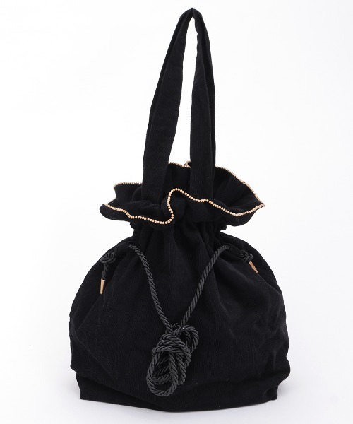 チチカカ（チチカカ）の「Rico フェズ刺繍巾着ショルダートートバッグ（トートバッグ・レディース・オフホワイト/ブラック・FREE）」の8枚目の写真