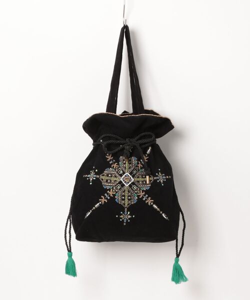 チチカカ（チチカカ）の「Rico フェズ刺繍巾着ショルダートートバッグ（トートバッグ・レディース・オフホワイト/ブラック・FREE）」の15枚目の写真