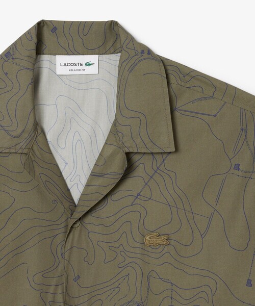 LACOSTE(ラコステ)の「シーズナルテキスタイルオープンカラーシャツ(シャツ/ブラウス・メンズ・ベージュ/グリーン・38/39/41/40)」の12枚目の写真