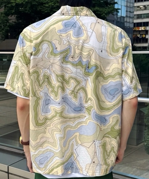 LACOSTE(ラコステ)の「シーズナルテキスタイルオープンカラーシャツ(シャツ/ブラウス・メンズ・ベージュ/グリーン・38/39/41/40)」の5枚目の写真
