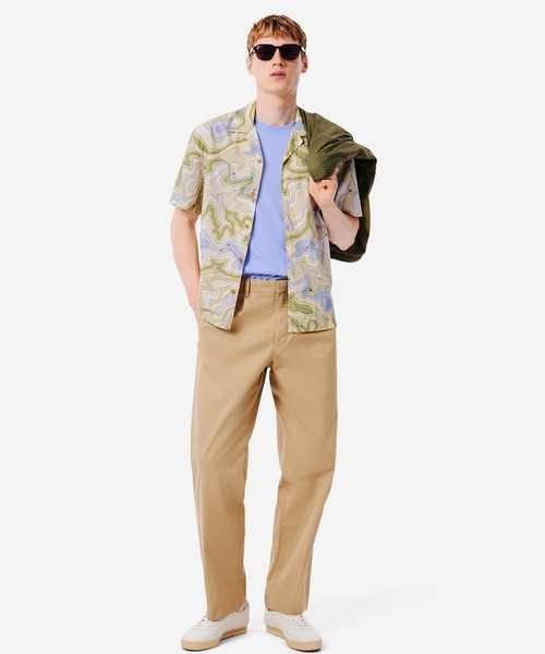 LACOSTE(ラコステ)の「シーズナルテキスタイルオープンカラーシャツ(シャツ/ブラウス・メンズ・ベージュ/グリーン・38/39/41/40)」の11枚目の写真
