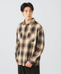 BEAMS HEART | ドリップ フェード ネルシャツ(シャツ/ブラウス)