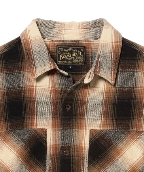 BEAMS HEART（ビームスハート）の「ドリップ フェード ネルシャツ（シャツ/ブラウス・メンズ・ブラック/ブラウン・MEDIUM/SMALL/LARGE）」の17枚目の写真
