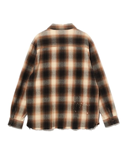 BEAMS HEART（ビームスハート）の「ドリップ フェード ネルシャツ（シャツ/ブラウス・メンズ・ブラック/ブラウン・MEDIUM/SMALL/LARGE）」の19枚目の写真