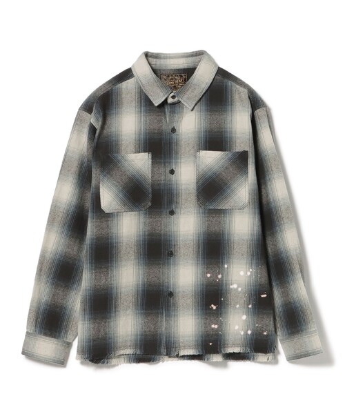 BEAMS HEART（ビームスハート）の「ドリップ フェード ネルシャツ（シャツ/ブラウス・メンズ・ブラック/ブラウン・MEDIUM/SMALL/LARGE）」の20枚目の写真