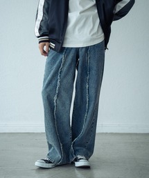 RATTLE TRAP | 12ozケミカルウォッシュワイド5Pデニム(デニムパンツ)