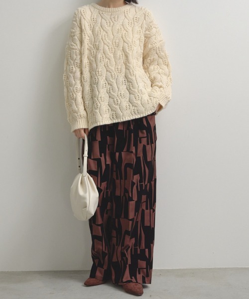 Shelly island(シェリーアイランド)の「フロッキー幾何学柄パンツ(その他パンツ・レディース・ブラウン/ブラック・FREE)」の17枚目の写真
