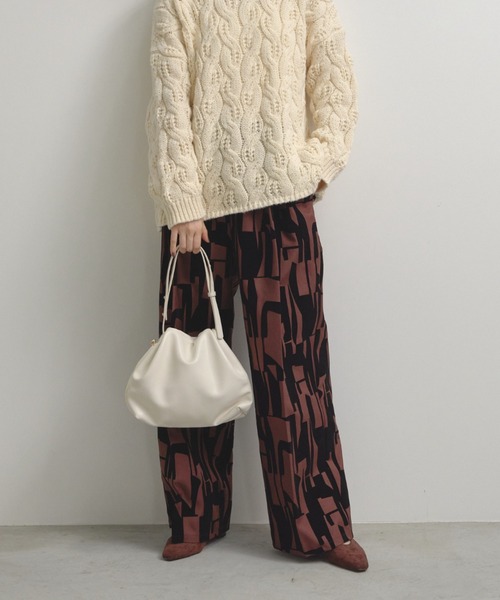 Shelly island(シェリーアイランド)の「フロッキー幾何学柄パンツ(その他パンツ・レディース・ブラウン/ブラック・FREE)」の16枚目の写真