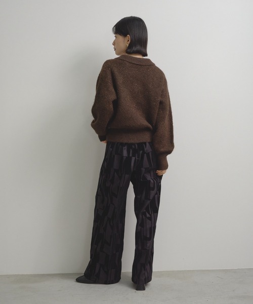 Shelly island(シェリーアイランド)の「フロッキー幾何学柄パンツ(その他パンツ・レディース・ブラウン/ブラック・FREE)」の20枚目の写真