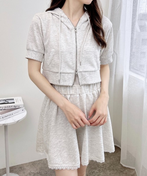 【新品】人気 レインフォース パーカー インナー付き スカート S セットアップ BACK TO THE FIELD（バック トゥー ザ フィールド）の「【MLB