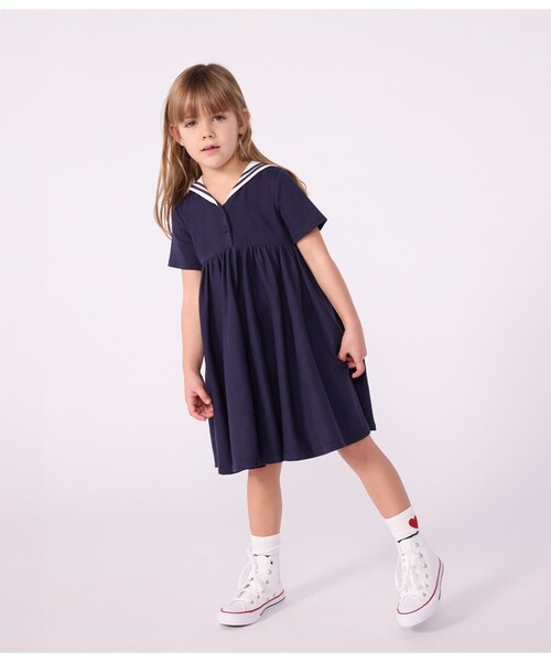 PETIT BATEAU(プチバトー)の「ワンピース(ワンピース・キッズ・ネイビー・3YEAR/4YEAR/5YEAR)」の1枚目の写真