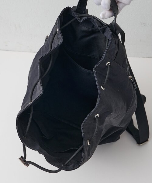THE PAUSE（ザ ポーズ）の「【THE PAUSE】ドロストバックパック（バックパック/リュック・レディース・ブラック/アイボリー・FREE）」の11枚目の写真