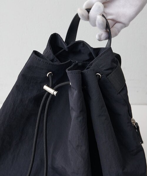 THE PAUSE（ザ ポーズ）の「【THE PAUSE】ドロストバックパック（バックパック/リュック・レディース・ブラック/アイボリー・FREE）」の8枚目の写真