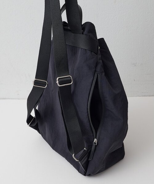 THE PAUSE（ザ ポーズ）の「【THE PAUSE】ドロストバックパック（バックパック/リュック・レディース・ブラック/アイボリー・FREE）」の14枚目の写真