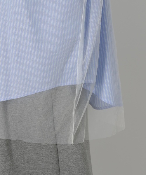 LAKOLE（ラコレ）の「チュールレイヤードシャツ6分袖 / 582557（シャツ/ブラウス・レディース・マスタード/ボルドー/ブルー/ブラック・FREE）」の15枚目の写真