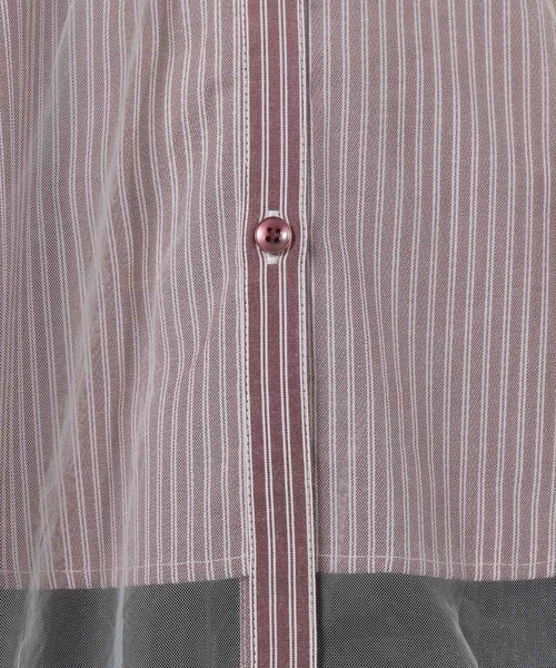 LAKOLE（ラコレ）の「チュールレイヤードシャツ6分袖 / 582557（シャツ/ブラウス・レディース・マスタード/ボルドー/ブルー/ブラック・FREE）」の18枚目の写真