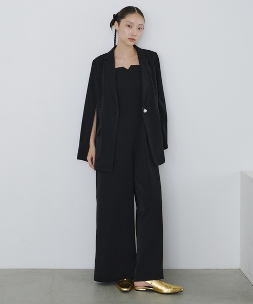 2点セットアイテム】ジャケットアンドオールインワンセットアップ