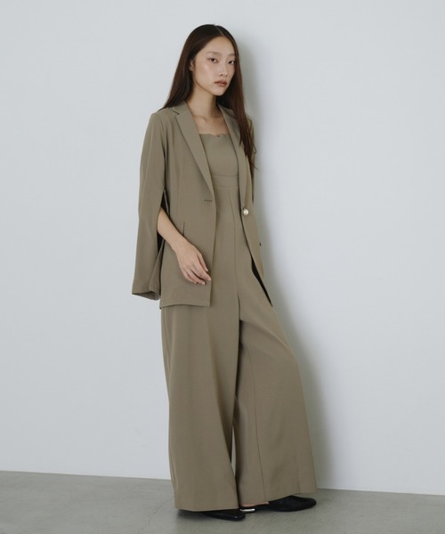 2点セットアイテム】ジャケットアンドオールインワンセットアップ