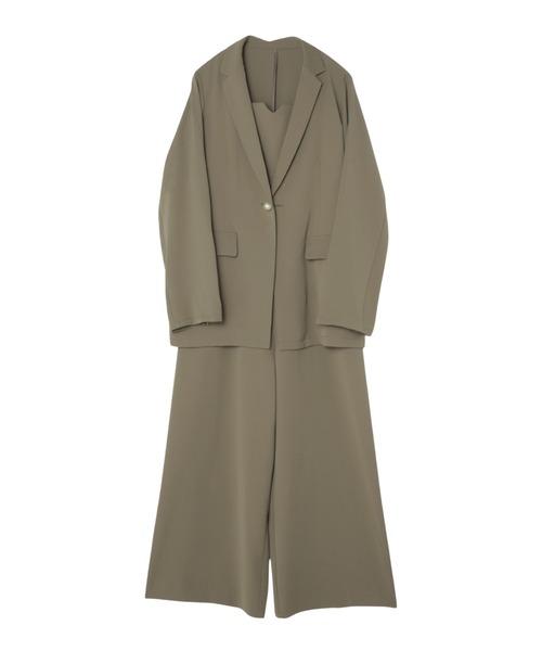 2点セットアイテム】ジャケットアンドオールインワンセットアップ