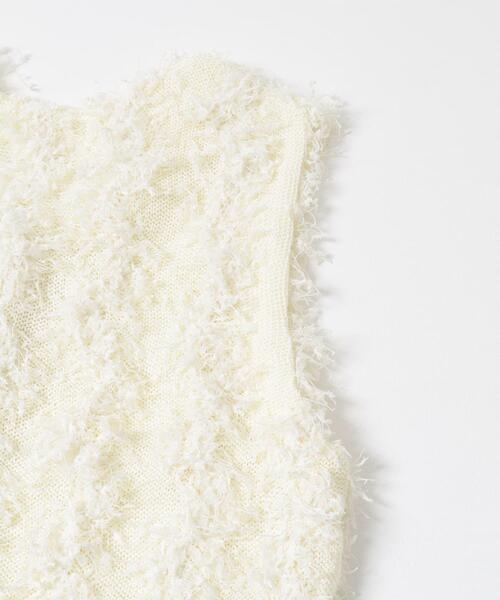 SENSE OF PLACE by URBAN RESEARCH(センスオブプレイスバイアーバンリサーチ)の「コードチュールフリンジベスト(ベスト・レディース・キャメル/ブラック/アイボリー・ONE)」の5枚目の写真