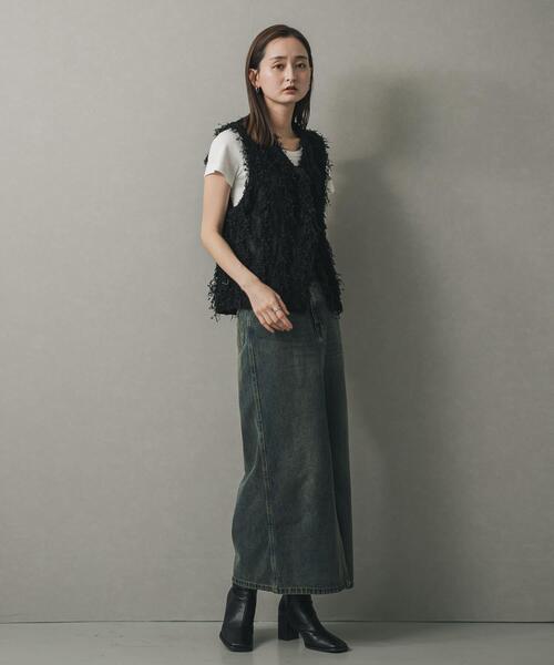 SENSE OF PLACE by URBAN RESEARCH(センスオブプレイスバイアーバンリサーチ)の「コードチュールフリンジベスト(ベスト・レディース・キャメル/ブラック/アイボリー・ONE)」の10枚目の写真