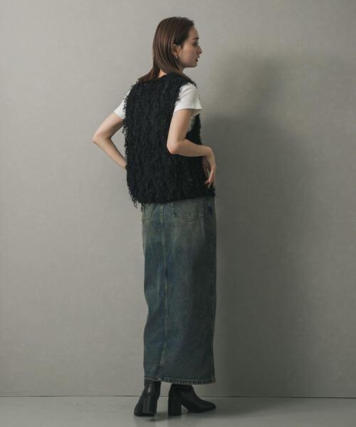 SENSE OF PLACE by URBAN RESEARCH(センスオブプレイスバイアーバンリサーチ)の「コードチュールフリンジベスト(ベスト・レディース・キャメル/ブラック/アイボリー・ONE)」の12枚目の写真