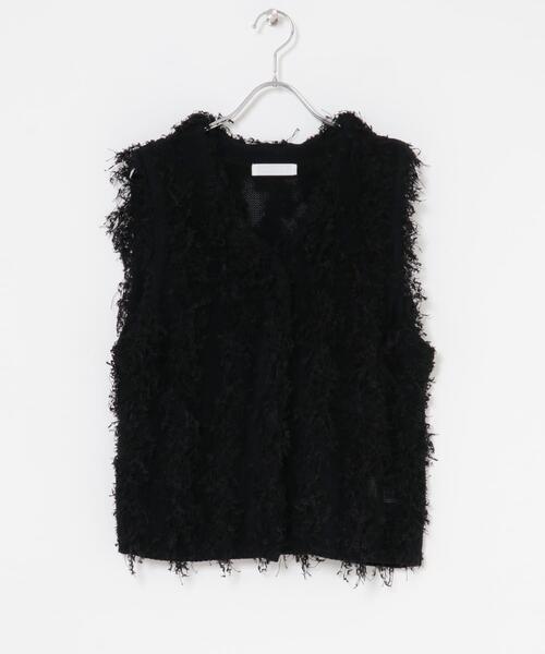 SENSE OF PLACE by URBAN RESEARCH(センスオブプレイスバイアーバンリサーチ)の「コードチュールフリンジベスト(ベスト・レディース・キャメル/ブラック/アイボリー・ONE)」の13枚目の写真