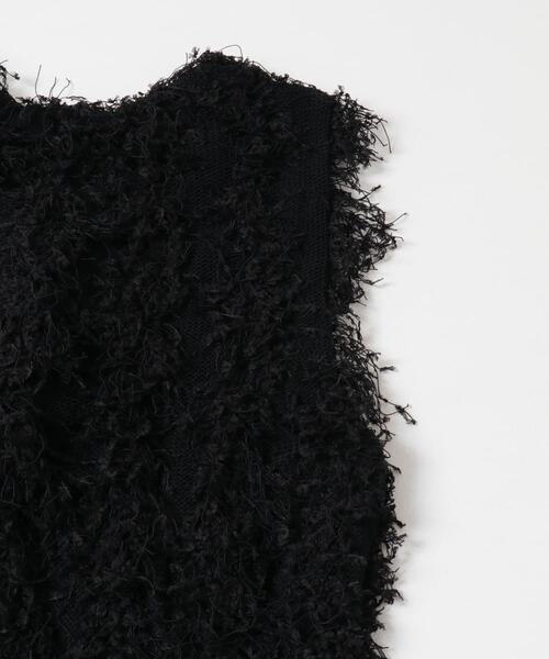 SENSE OF PLACE by URBAN RESEARCH(センスオブプレイスバイアーバンリサーチ)の「コードチュールフリンジベスト(ベスト・レディース・キャメル/ブラック/アイボリー・ONE)」の14枚目の写真