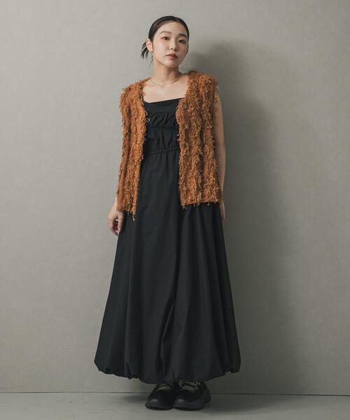 SENSE OF PLACE by URBAN RESEARCH(センスオブプレイスバイアーバンリサーチ)の「コードチュールフリンジベスト(ベスト・レディース・キャメル/ブラック/アイボリー・ONE)」の19枚目の写真