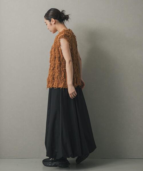 SENSE OF PLACE by URBAN RESEARCH(センスオブプレイスバイアーバンリサーチ)の「コードチュールフリンジベスト(ベスト・レディース・キャメル/ブラック/アイボリー・ONE)」の22枚目の写真