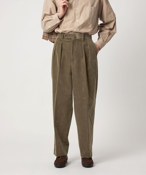【未使用】Steven Alan☆コーデュロイパンツ☆L☆ナチュラル Steven Alan＞ 10W ニドム コーデュロイ イン ツープリーツ