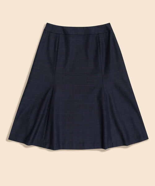 BROOKS BROTHERS(ブルックスブラザーズ)の「ウール グレンチェック フレアスカート(スカート・レディース・ネイビー・8/6/4/0/2)」の2枚目の写真