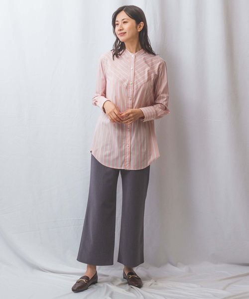 NARACAMICIE（ナラカミーチェ）の「【NARACAMICIE】ランダムストライプテントライン長袖ブラウス（シャツ/ブラウス・レディース・ブルー/ピンク・M/XL）」の12枚目の写真