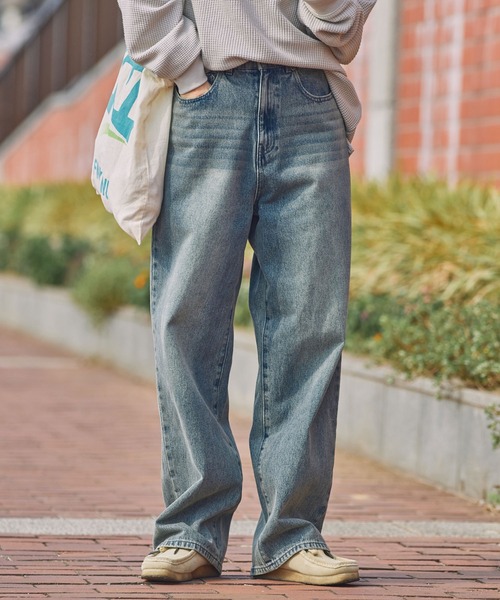 Arrowhead&Co ヴィンテージ加工 ストレートデニムパンツ W32 Arrowhead&Co ヴィンテージ加工 ストレートデニムパンツ W32