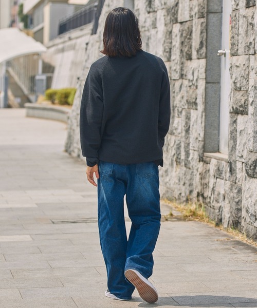 ヴィンテージ加工 ルーズストレートデニムパンツ【THE CRAFT