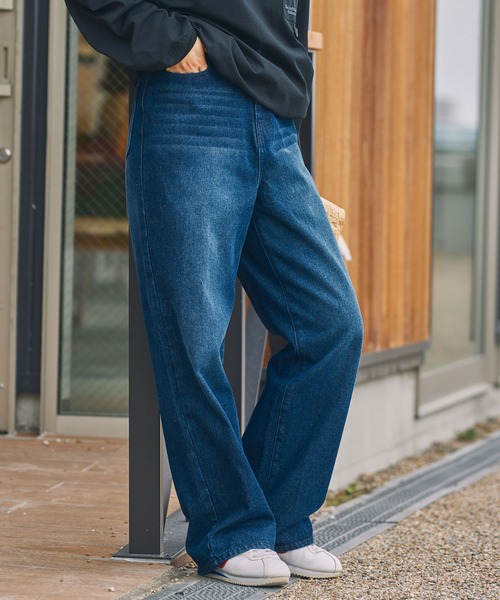 THE CRAFT CREW PRODUCTS（ザクラフトクループロダクツ）の「ヴィンテージ加工 ルーズストレートデニムパンツ【THE CRAFT CREW PRODUCTS】（デニムパンツ・メンズ・ライトグレー/サックスブルー/チャコール/インディゴブルー/ダークインディゴブルー・L/M/S）」の11枚目の写真