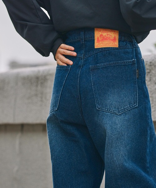 THE CRAFT CREW PRODUCTS（ザクラフトクループロダクツ）の「ヴィンテージ加工 ルーズストレートデニムパンツ【THE CRAFT CREW PRODUCTS】（デニムパンツ・メンズ・ライトグレー/サックスブルー/チャコール/インディゴブルー/ダークインディゴブルー・L/M/S）」の13枚目の写真