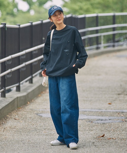 THE CRAFT CREW PRODUCTS（ザクラフトクループロダクツ）の「ヴィンテージ加工 ルーズストレートデニムパンツ【THE CRAFT CREW PRODUCTS】（デニムパンツ・メンズ・ライトグレー/サックスブルー/チャコール/インディゴブルー/ダークインディゴブルー・L/M/S）」の14枚目の写真