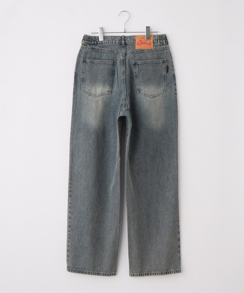 ヴィンテージ加工 ルーズストレートデニムパンツ【THE CRAFT CREW