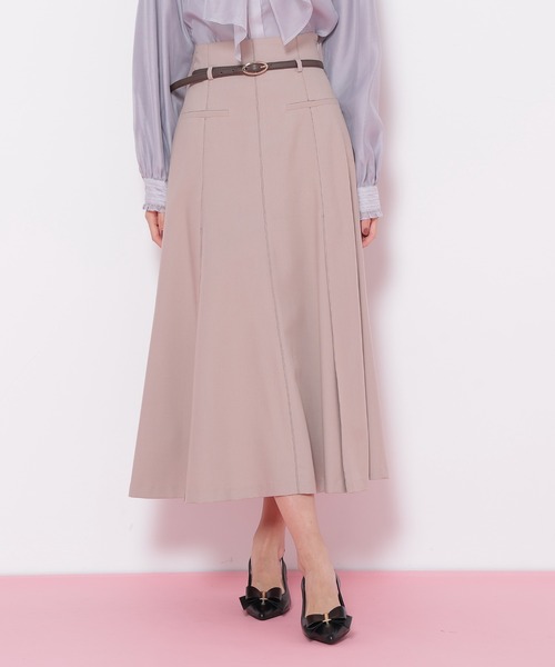 JILL by JILL STUART（ジルバイジルスチュアート）の「◇細ベルト付きセミフレアスカート（スカート・レディース・グリーン/グレー/ネイビー/ベージュ・SMALL/MEDIUM）」の19枚目の写真