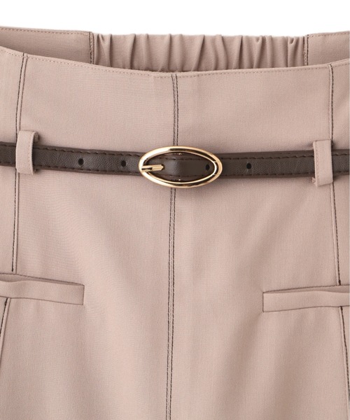 JILL by JILL STUART（ジルバイジルスチュアート）の「◇細ベルト付きセミフレアスカート（スカート・レディース・グリーン/グレー/ネイビー/ベージュ・SMALL/MEDIUM）」の8枚目の写真