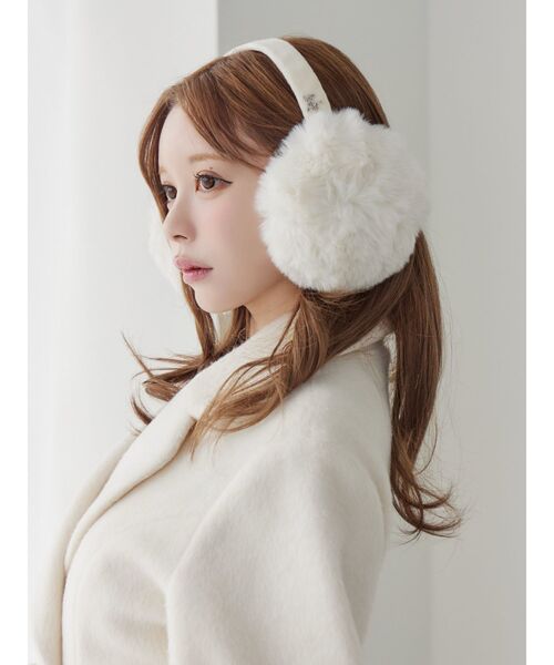 EATME（イートミー）の「フェイクファーイヤーマフ（イヤーマフ・レディース・ホワイト/ブラック・FREE）」の3枚目の写真