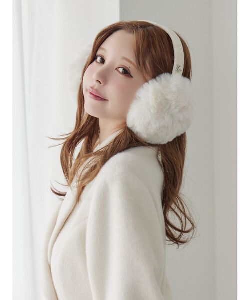EATME（イートミー）の「フェイクファーイヤーマフ（イヤーマフ・レディース・ホワイト/ブラック・FREE）」の5枚目の写真