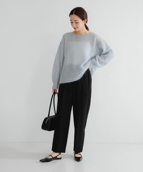 URBAN RESEARCH（アーバンリサーチ）の「『34サイズ/低身長向けも展開』 ポプリンイージーテーパードパンツ（その他パンツ・レディース・ベージュ/ブラック/グリーン系その他・38/40/36/34）」の19枚目の写真