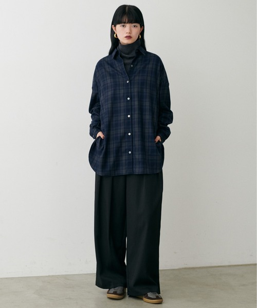 LARUTA(ラルータ)の「【LARUTA】ベーシックリブタートル(ニット/セーター・レディース・チャコールグレー/モカ/パープル/ブラウン/レッド/ライトグレー/ネイビー・FREE)」の18枚目の写真