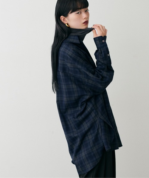 LARUTA(ラルータ)の「【LARUTA】ベーシックリブタートル(ニット/セーター・レディース・チャコールグレー/モカ/パープル/ブラウン/レッド/ライトグレー/ネイビー・FREE)」の14枚目の写真